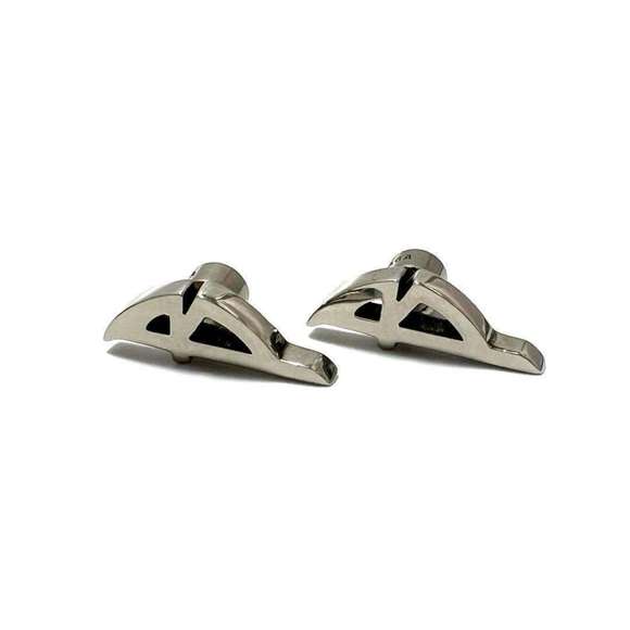 Balenciaga Men's and Women's Typo Metal Earrings - Picture 1 of 9